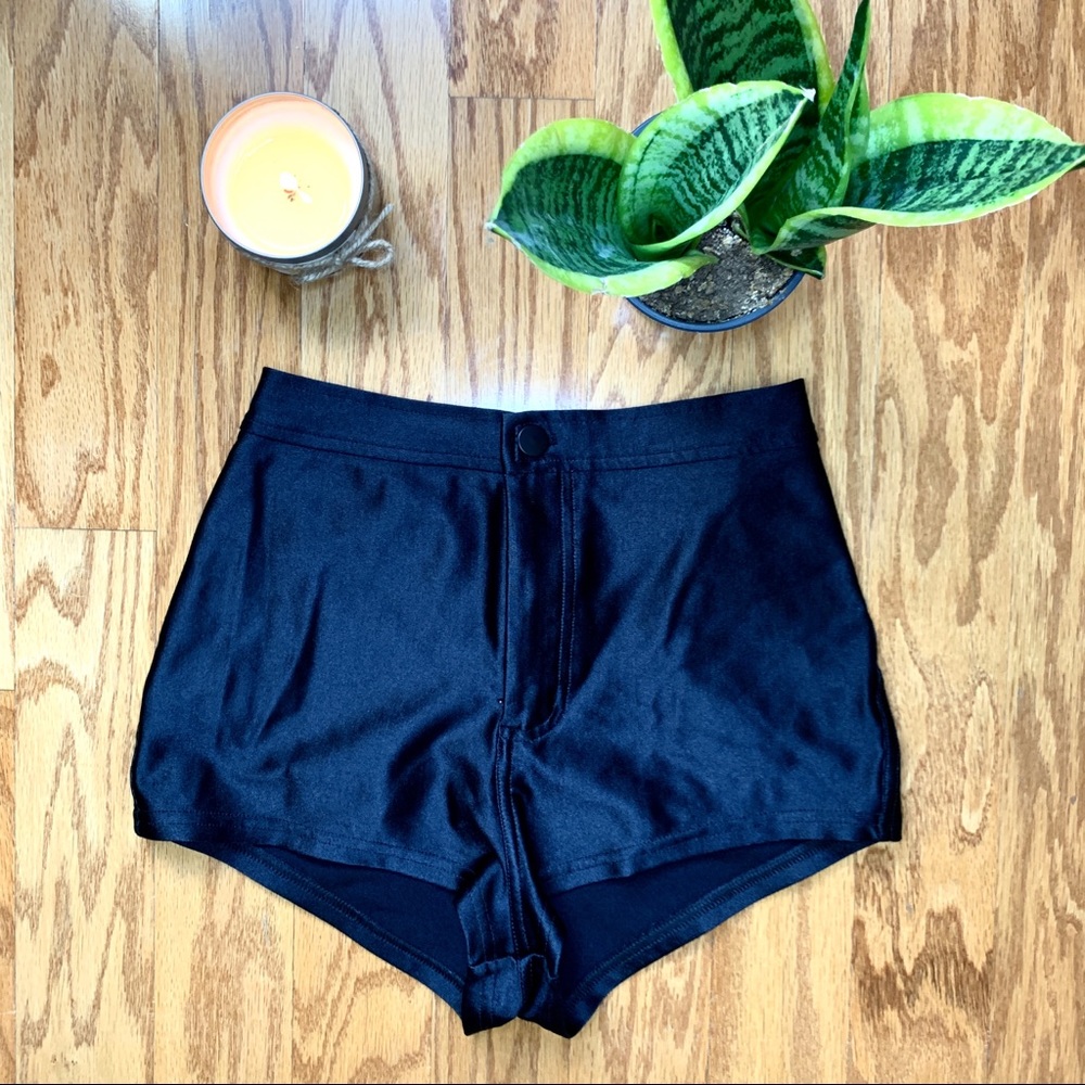 American apparel disco shorts in black size small